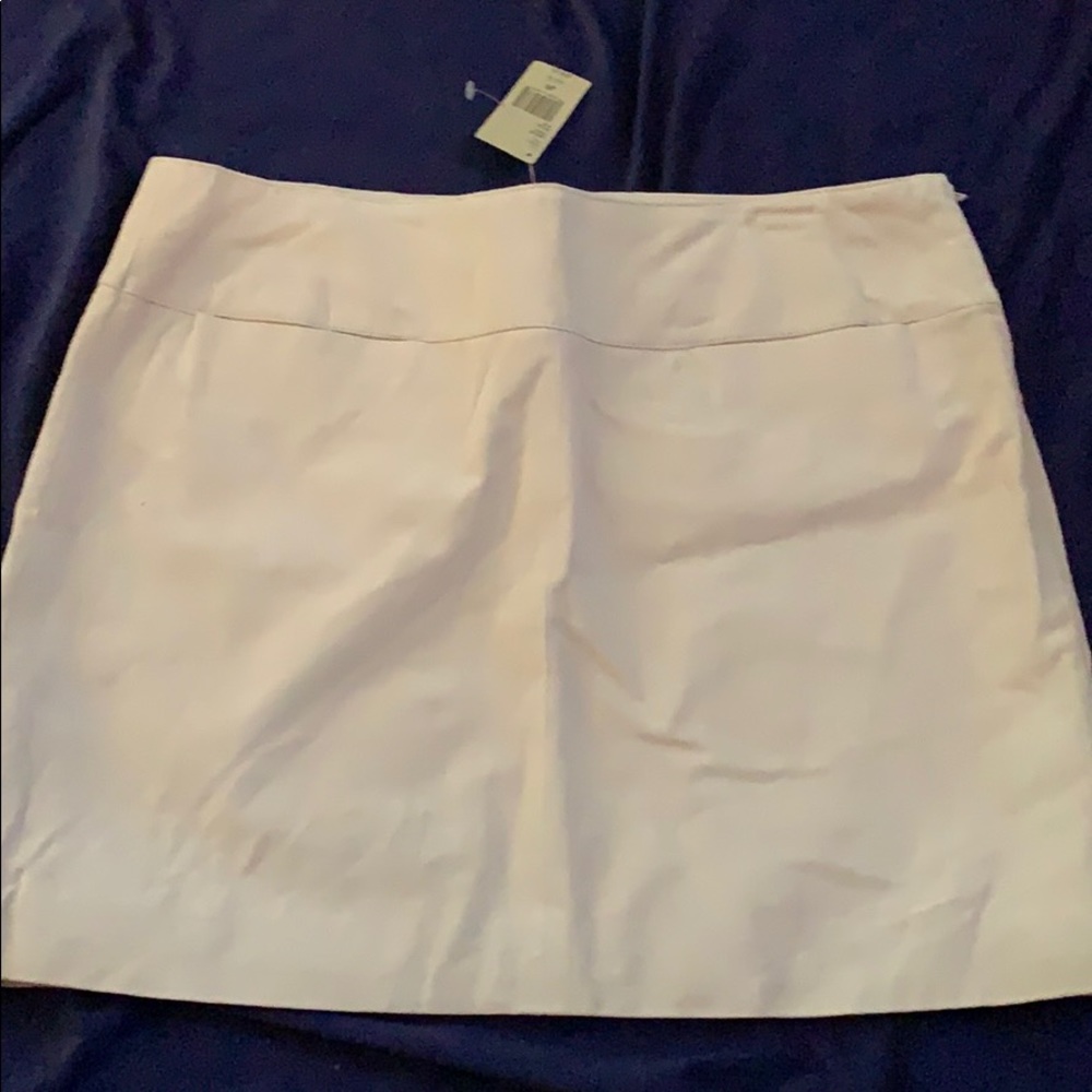 Leather mini skirt